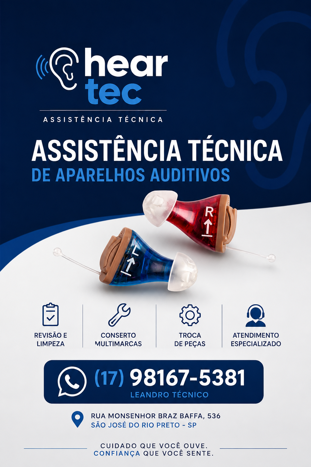 Manutenção e Conserto para Aparelho Auditivo