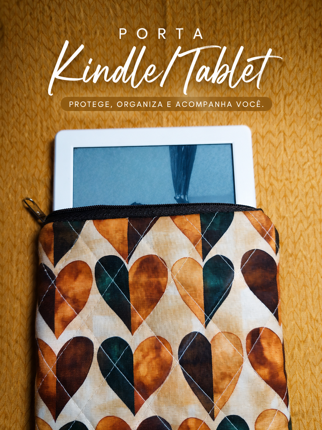 Case / Porta Kindle - Corações